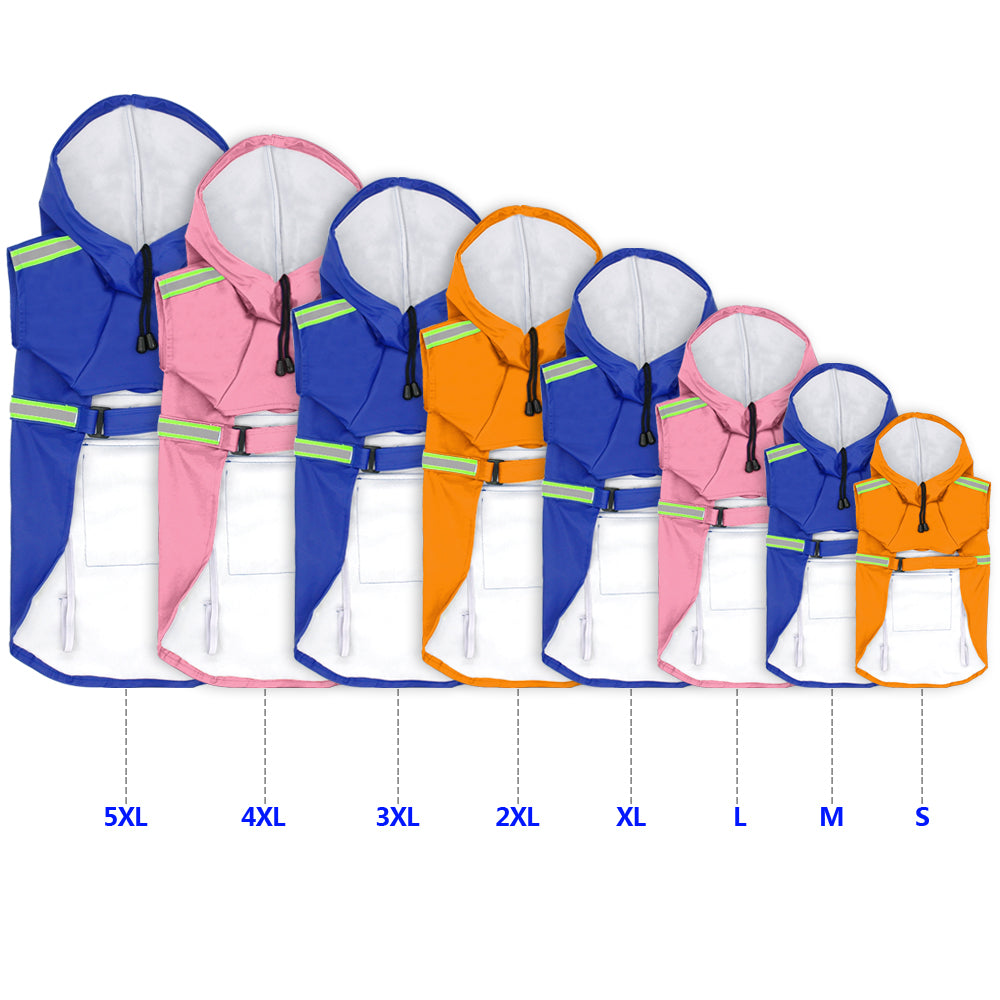 Raincoat size range from S to 5XL
