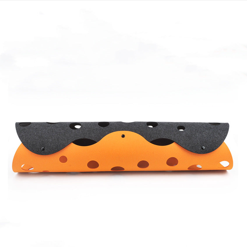 Felt cat tunnel in Orange & Charcoal
