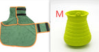 Muddy Paws Kit: green drying coat with paw cleaner cup