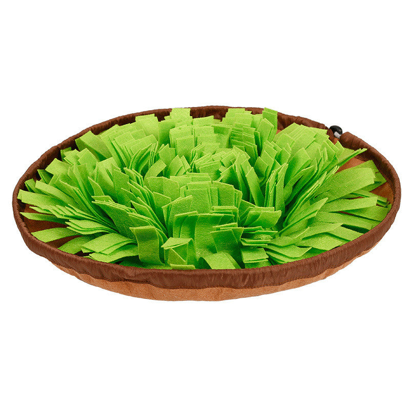 Green round snuffle mat