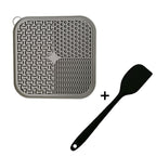 Grey silicone lick mat