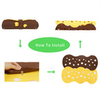 How the felt cat tunnel fastens together